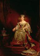 George Hayter Queen Victoria seated on the throne in the House of Lords Sweden oil painting artist